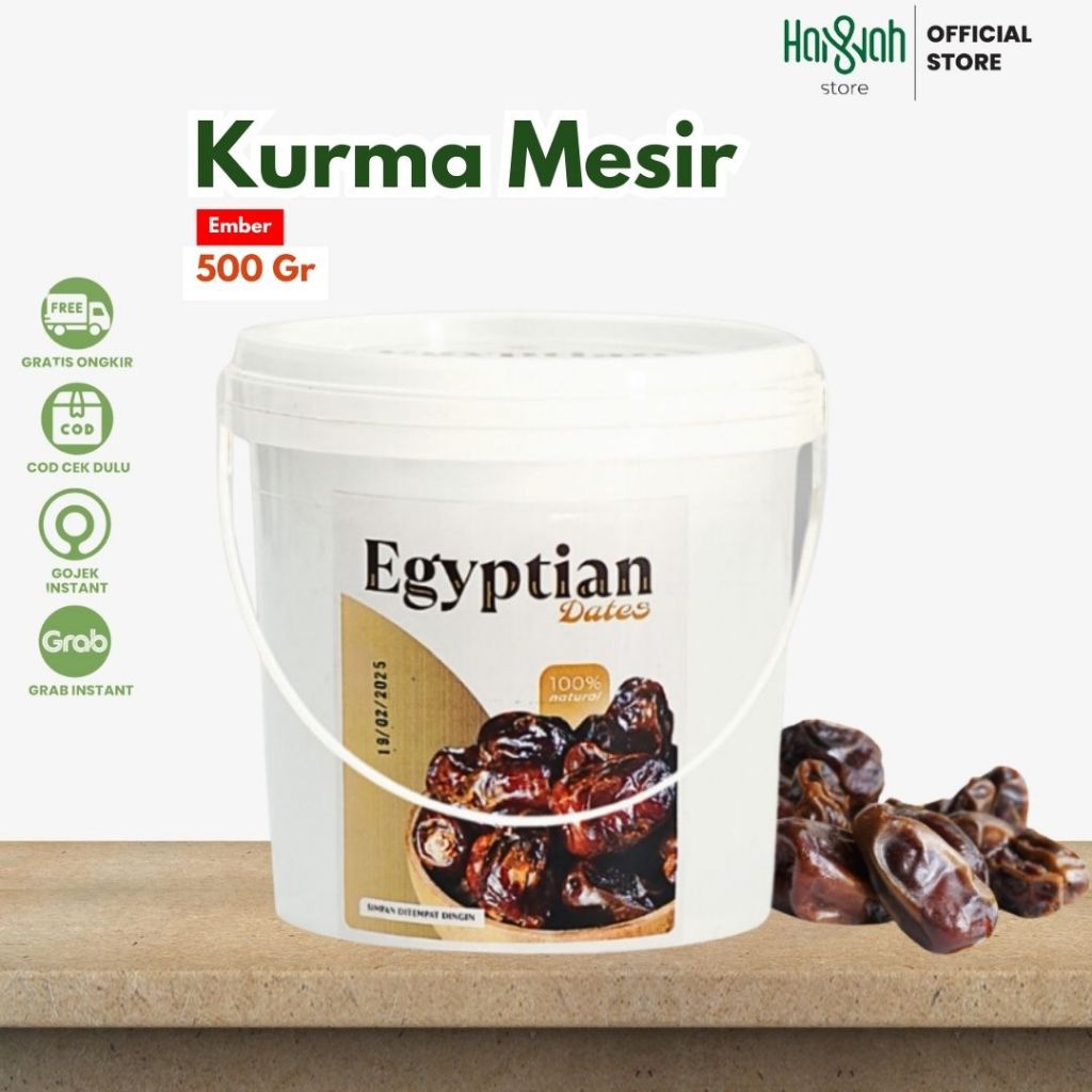 

Kurma Mesir 500gr Kemasan Ember Asli Oleh Oleh Haji Umroh