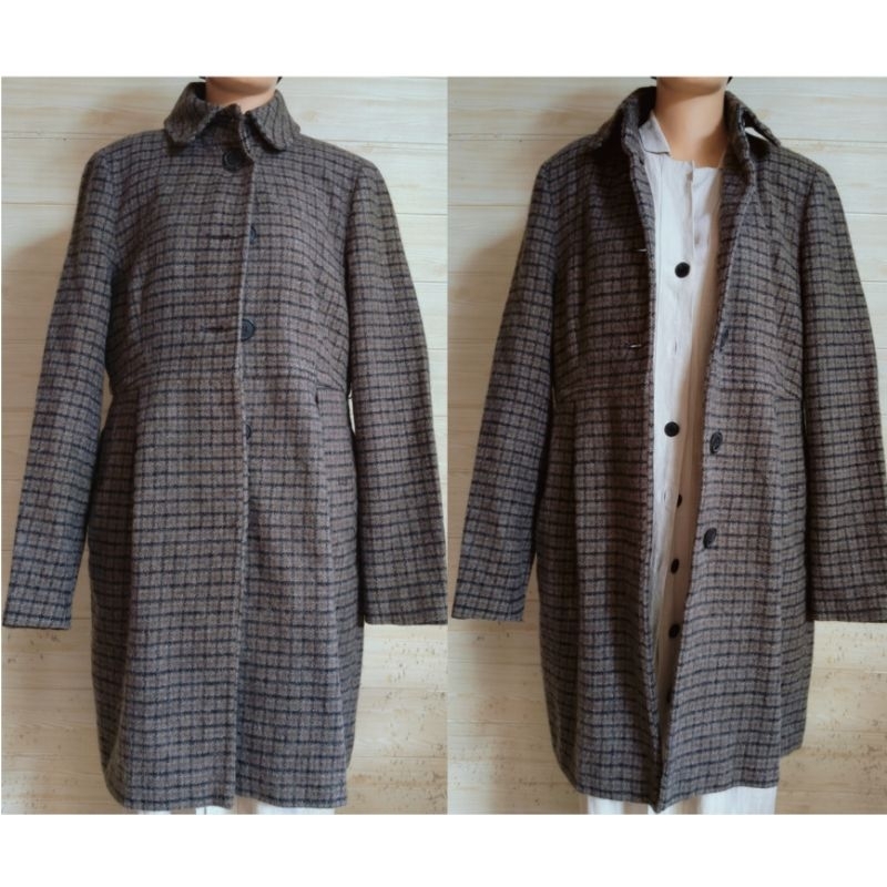 Zara Wool Coat Tartan