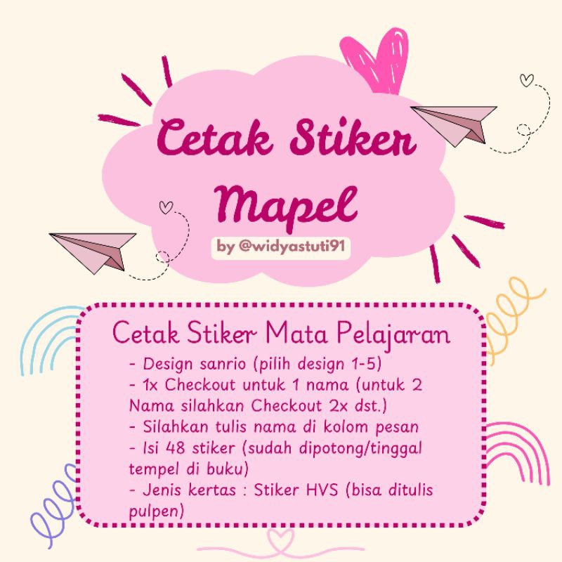 

Cetak Label Nama Buku Mata Pelajaran Custom / Cetak Label Nama Buku