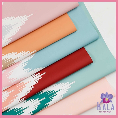 

20 Lembar kertas buket motif tribe lurik wrapping paper kb6176