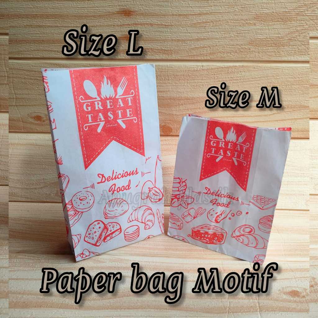

Paper bag / kantong kertas motif / kantong crispy