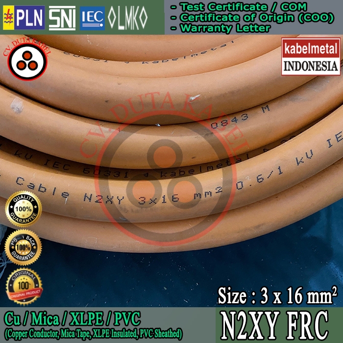 Kabel N2XY FRC 3x16 mm2 METAL /3 x 16 mm2/3x16mm2/3x16 mm/3x16mm/3x16