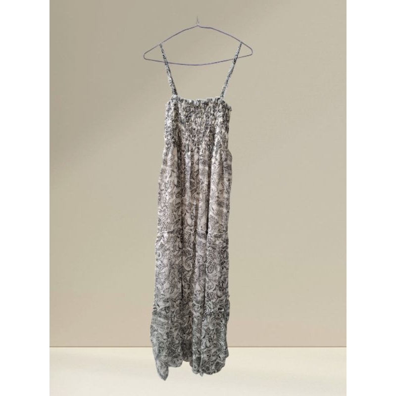 DR43 Long Dress Motif Tanpa Lengan All Size