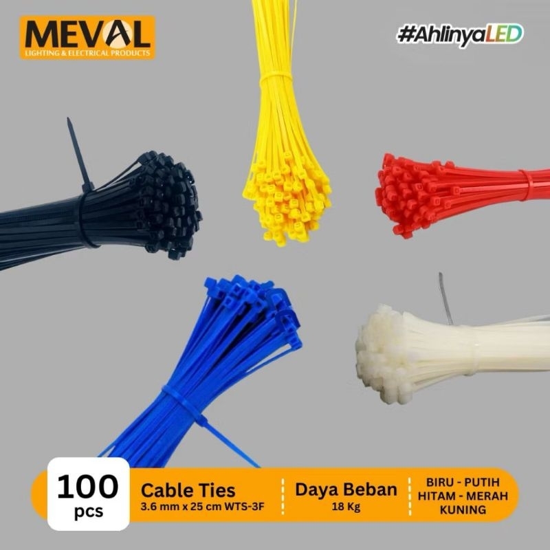 

MEVAL Kabel Ties 3,6 mm Cable Ties - 25 cm