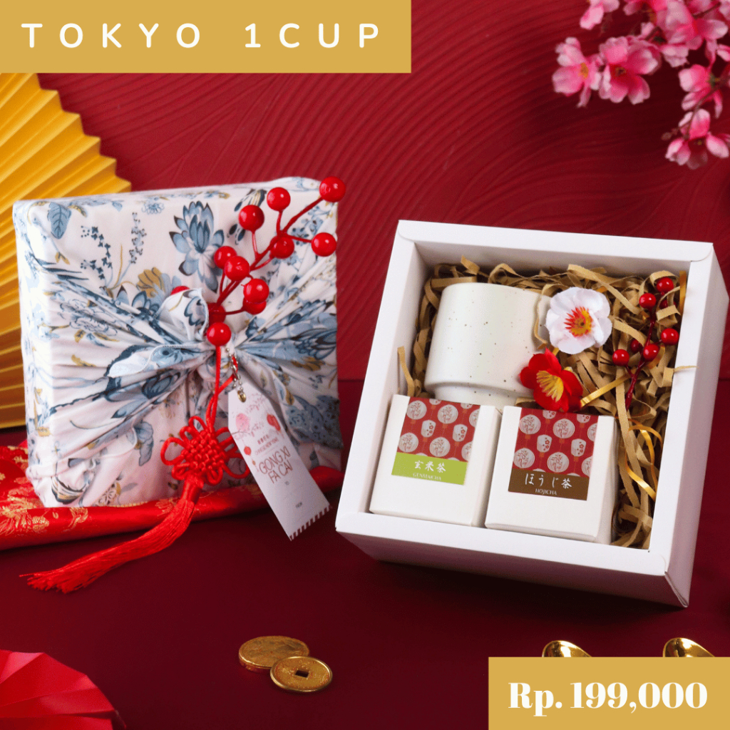 

Japanese Tea set 1cup Hampers [TOKYO] | CNY Hamper Imlek Chinese New Year Christmas Eid Lebaran Idul Fitri Ramadan Ramadahn Genmaicha Hojicha Nuts Walnut Almond Cashew Raisins Natal Gift Kado X'mas Wedding Mother's Day Parcel Parsel Japanese Jepang