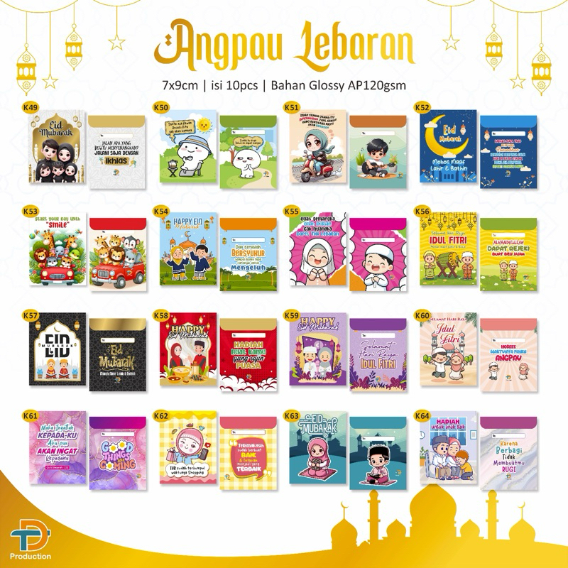 

(ISI 10 pcs) Angpau Lebaran Kecil Premium 2024 | Amplop Lebaran Lucu Murah