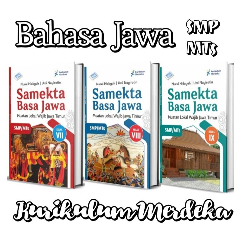 Buku Bahasa Jawa SMP MTS Kurikulum Merdeka Basa Jawa Kelas 7,8,9