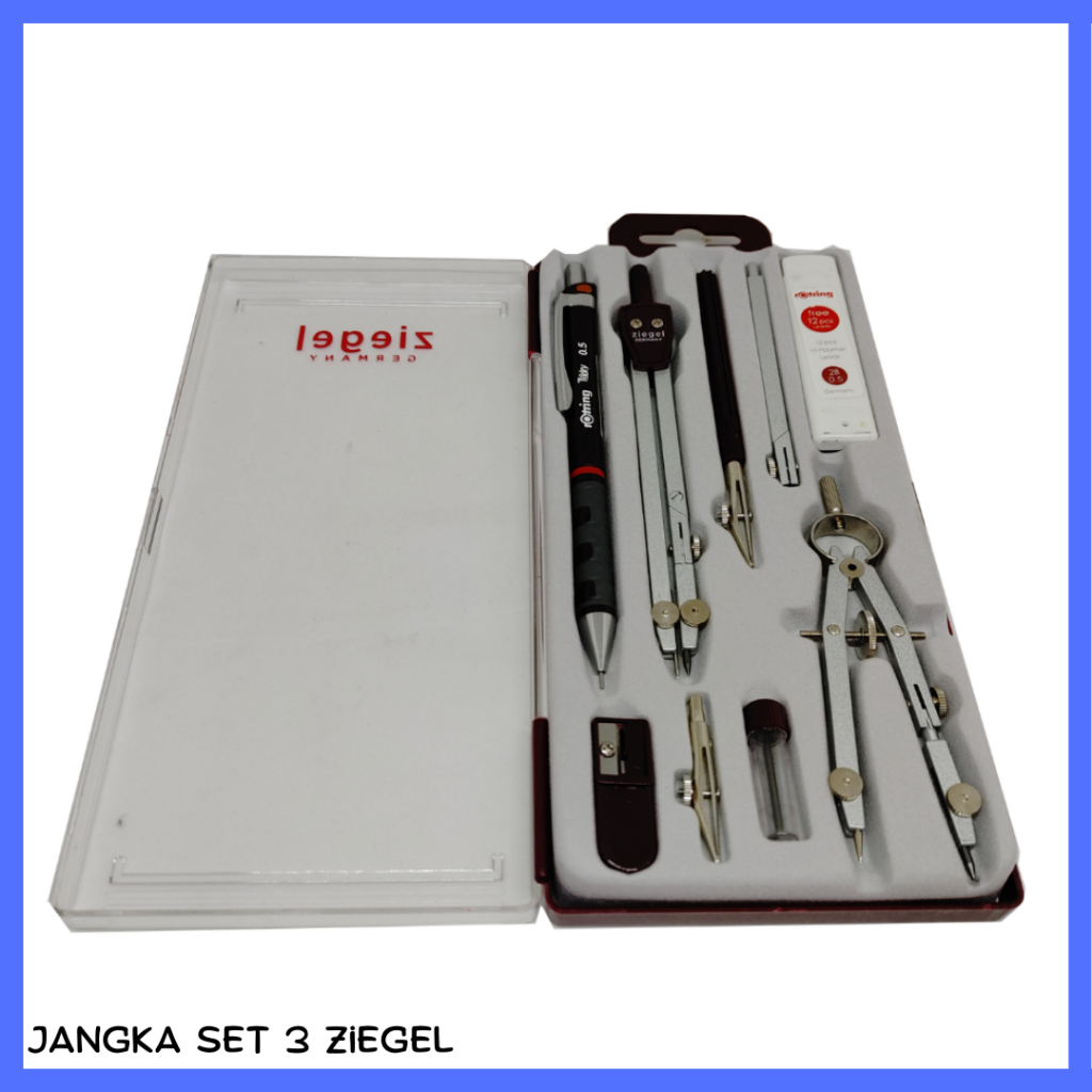 

Jangka set 3 Ziegel Compass 03009A dapat Pensil Tikky 05