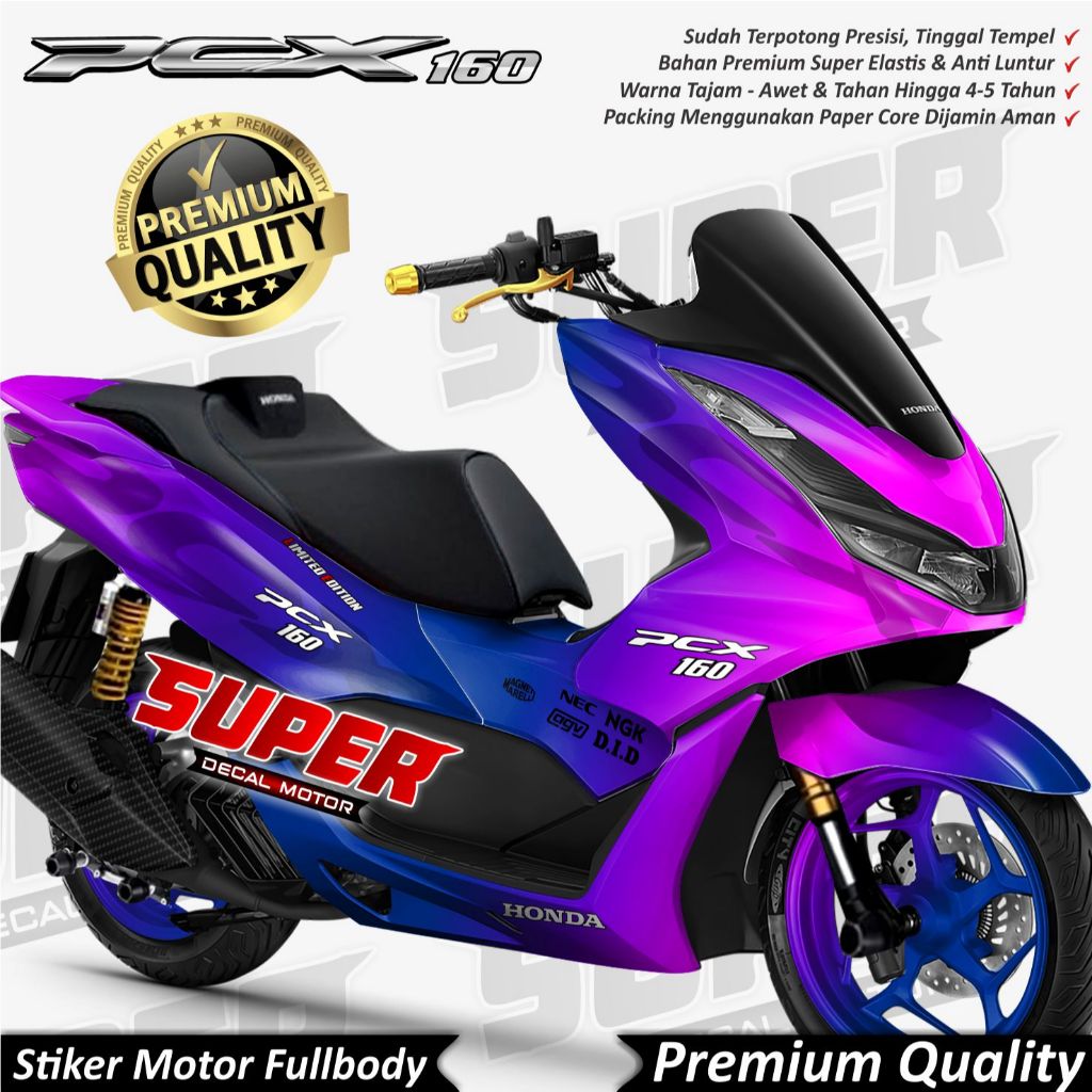 Stiker Decal Honda PCX 160 2022 Full Body Variasi Gradasi Keren