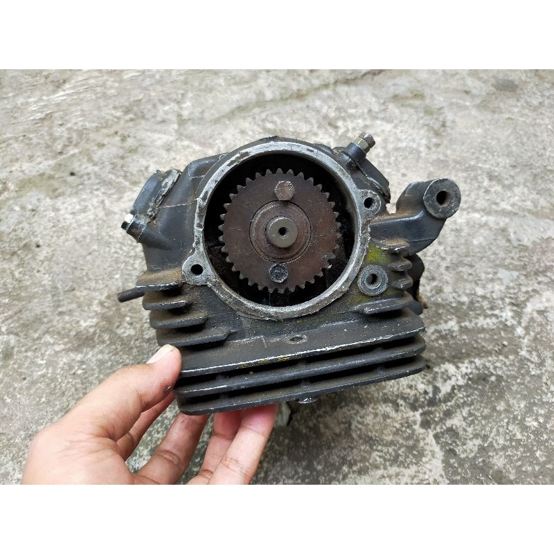 Silinder Cylinder Kop Burkop Deksel Head Hed Set Minerva Vx 150 CC Gerobak Original Bekas Copotan Mo