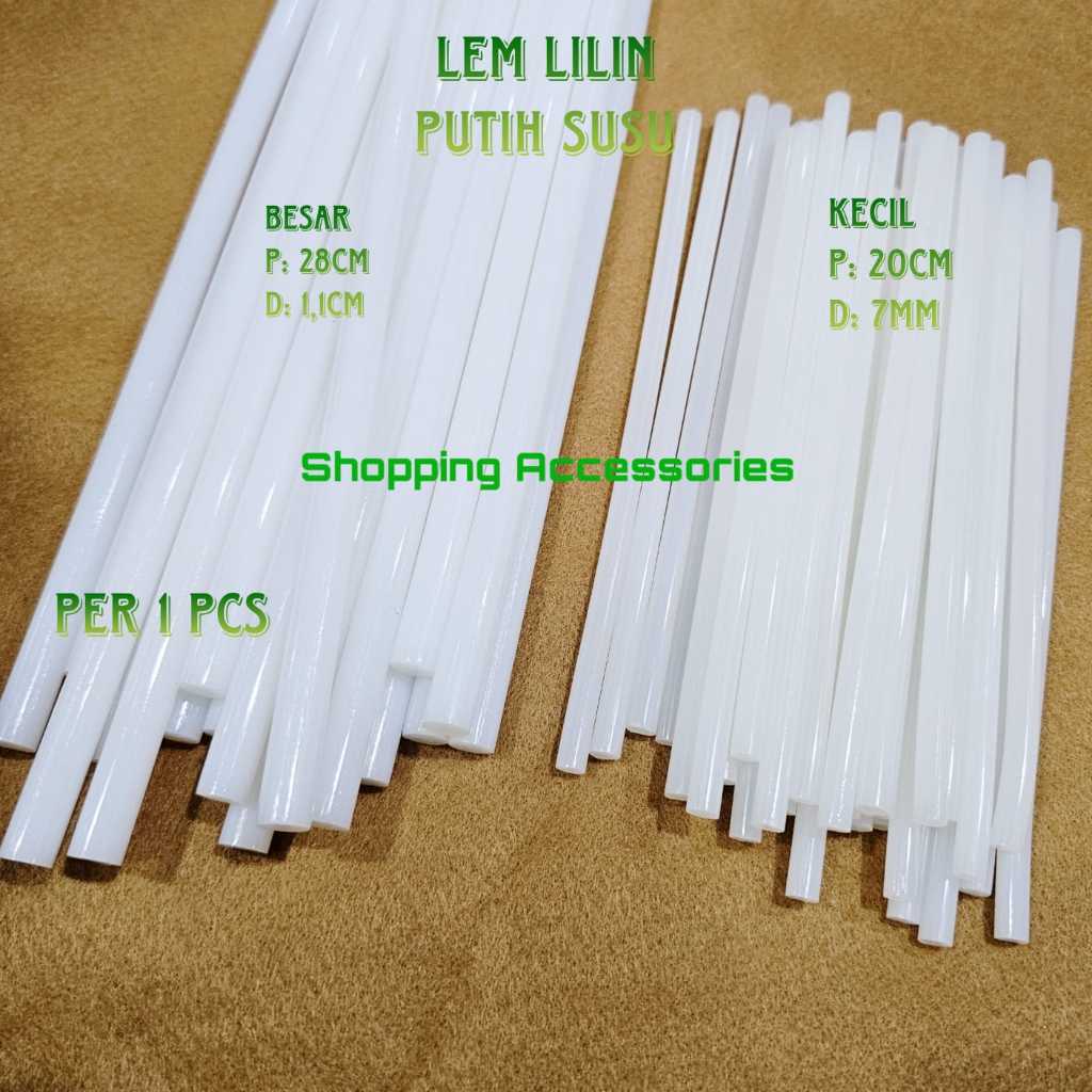 

Lem Lilin Glue Gun Putih Susu / Putih DOFF Stik Refill Stick Lem Tembak Per 1 pcs