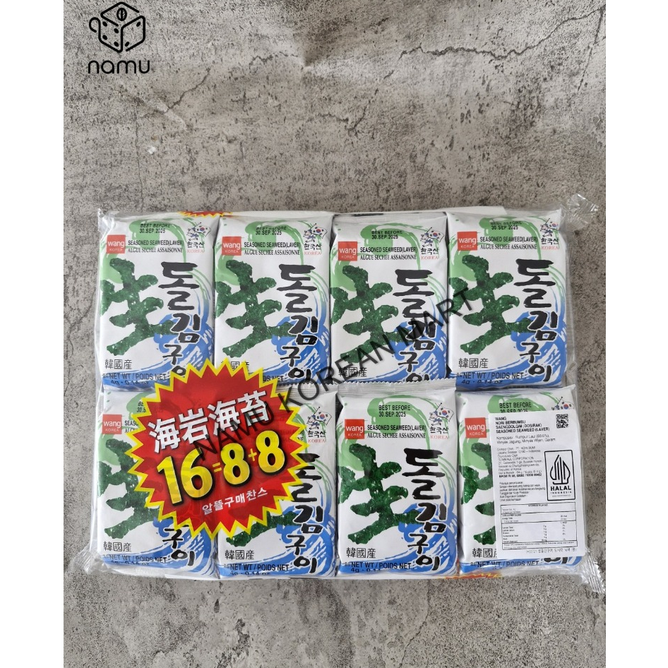 

Saengdolgim (Dosirak) Seasoned Seaweed Laver 64G WS 6 / Seaweed Seasoned Laver / Rumput Laut Berbumbu