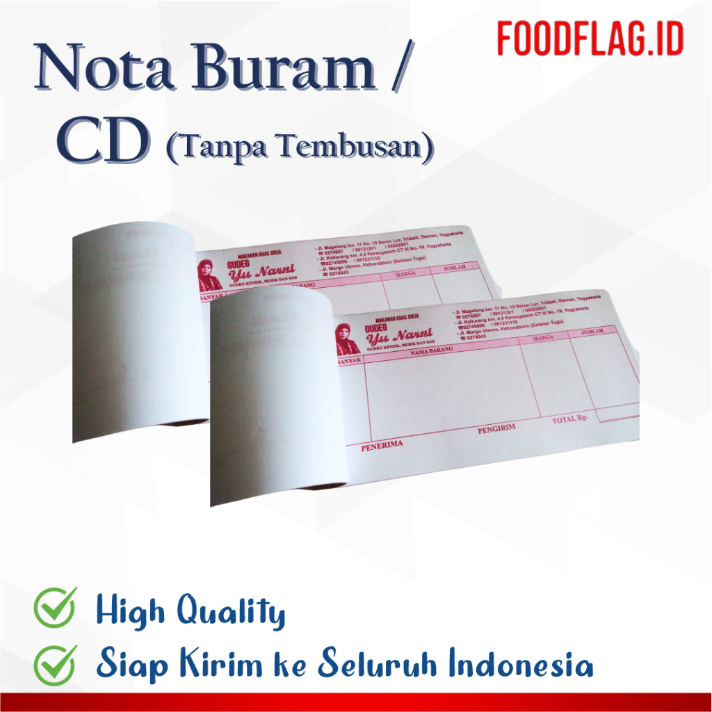 

Nota Buram / CD (Tanpa Penomoran)