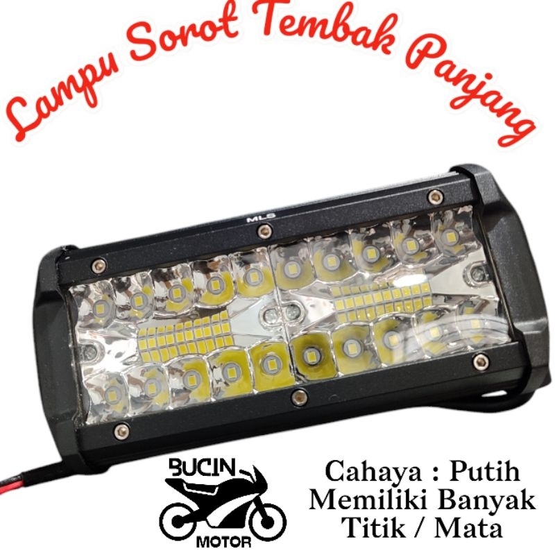 Lampu Sorot Tembak Panjang Offroad 40 Mata Led Cahaya Putih