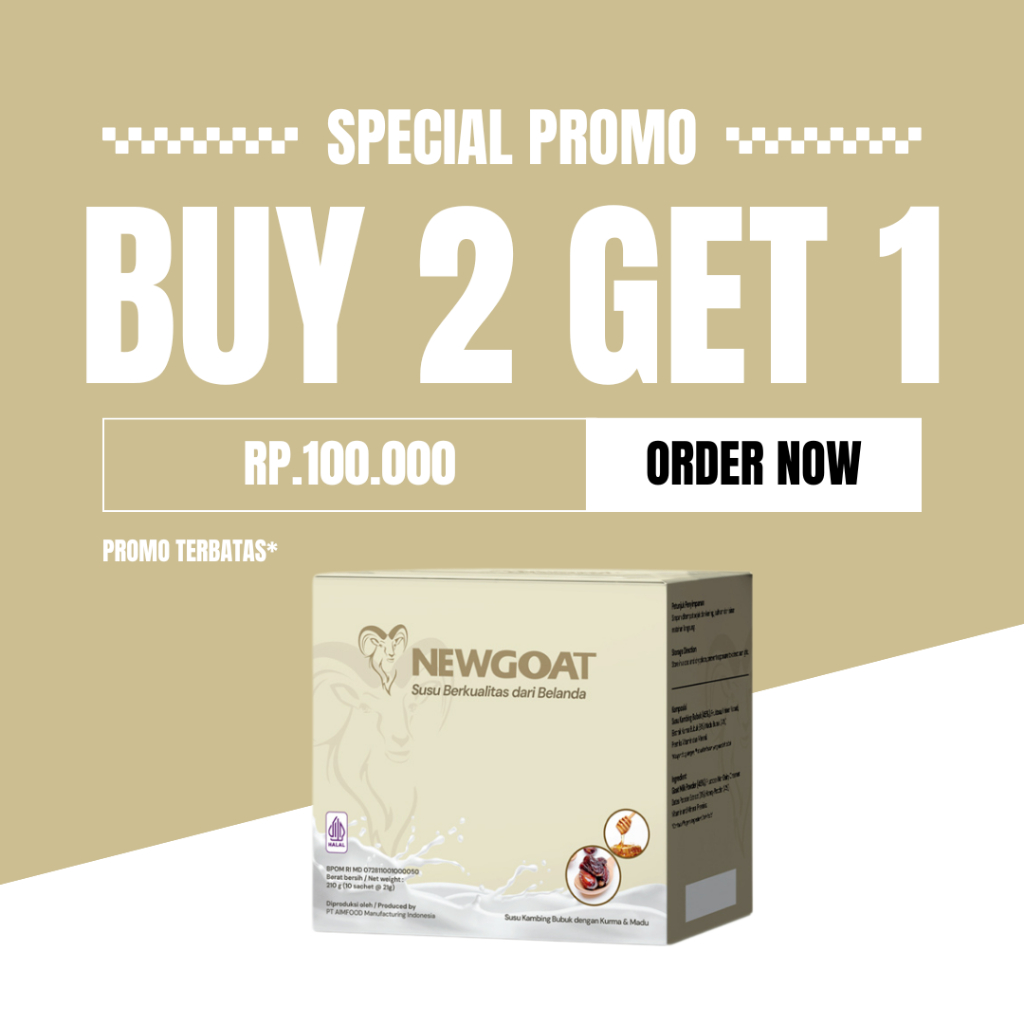 

Newgoat Susu Kambing Kurma Madu - Special Promo Buy 2 Box Get 1 Box