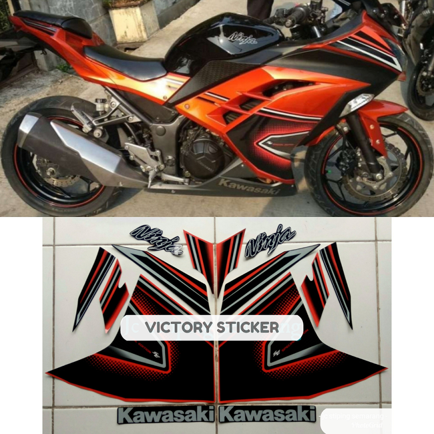 Striping NINJA 250 fi se ABS orange