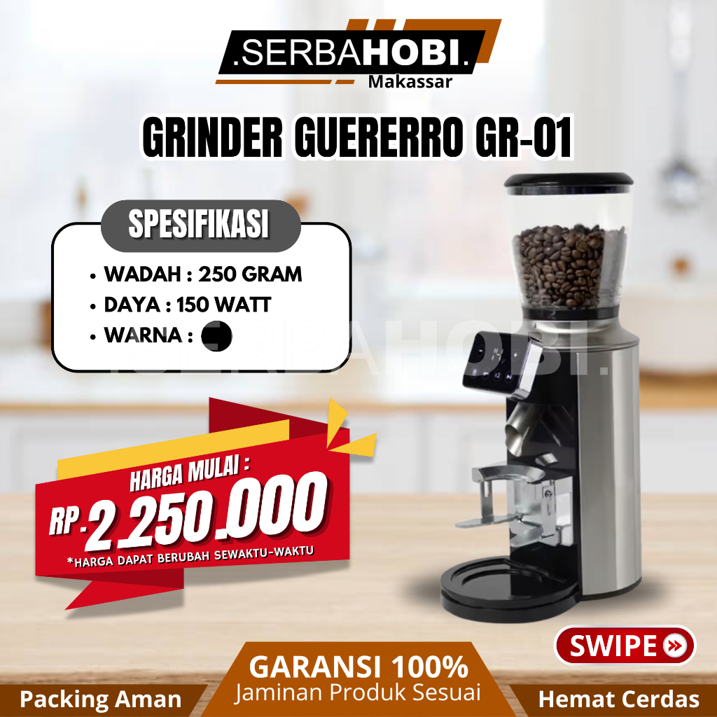 Grinder Kopi Elektrik Guerrero GR-01 / Alat Penggiling Kopi Listrik Best Seller