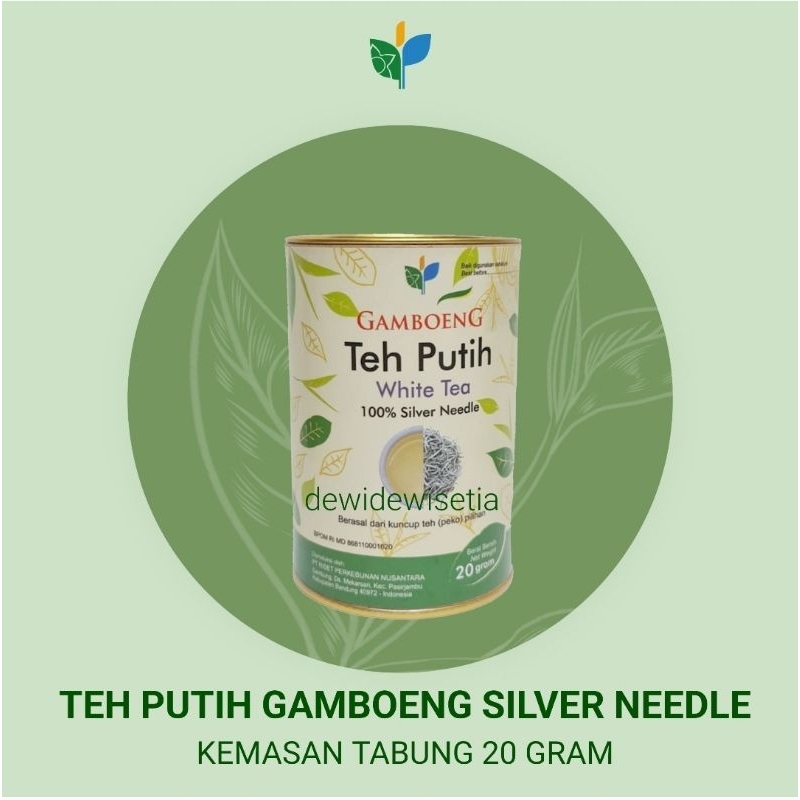 

Teh Putih Gamboeng Premium Silver Needle kemasan tabung komposit