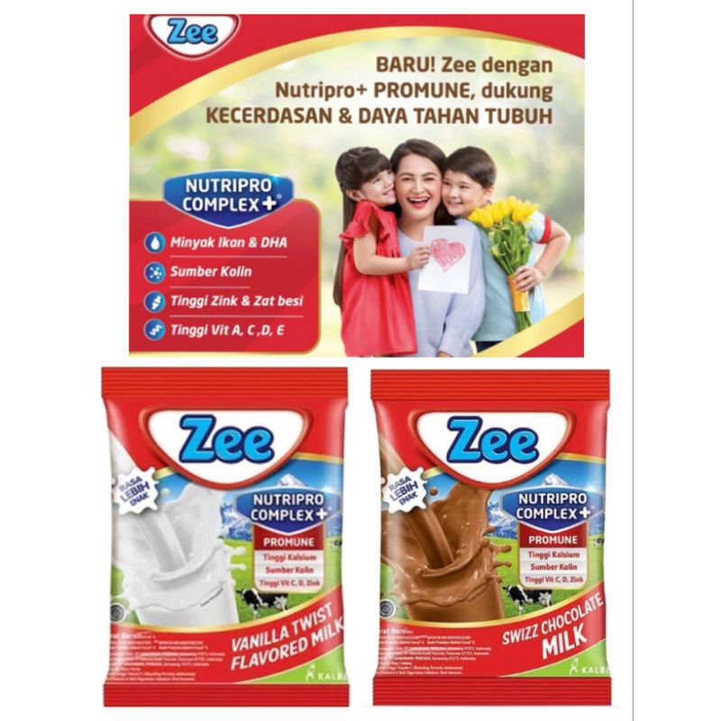 

Zee Nutripro Complex Susu Bubuk Coklat/Vanilla Twist Sachet 10X38g