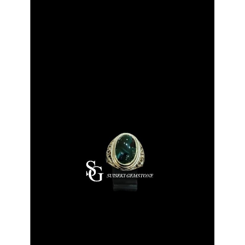 batu akik batu bacan cincin ijo botol