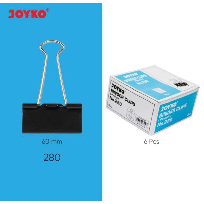 

Binder Clips joyko 280 (1 pak isi 6 pcs)