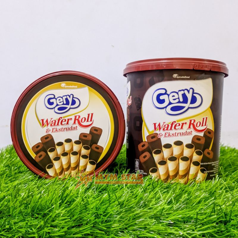 

Gery Wafer Roll & Ekstrudat Rasa Cokelat Toples 350g