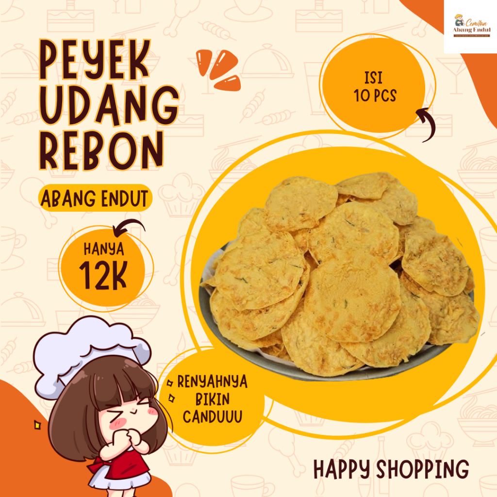 

Peyek Udang Rebon Ekstra Daun Jeruk Isi 10 Pcs