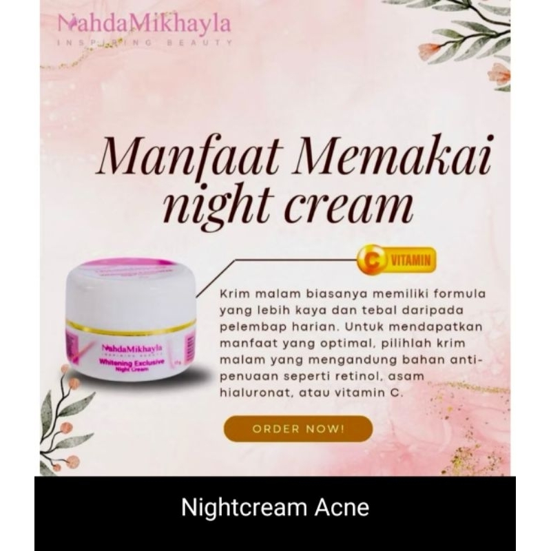 NAHDA MIKHAYLA SKINCARE ORIGINAL ECER || Night Cream Acne