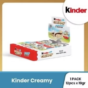 

kinder cremy 1 box isi 12 pcs exp 23 feb 2025