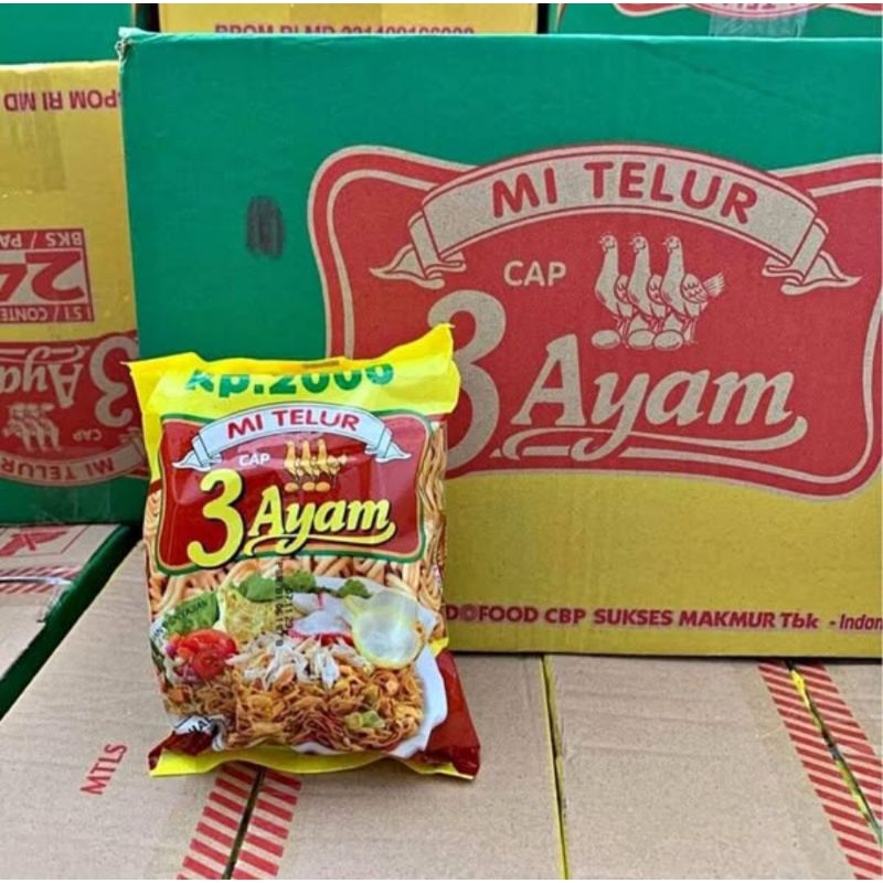 

( 1 Dus ) mie telur 3 ayam best seller