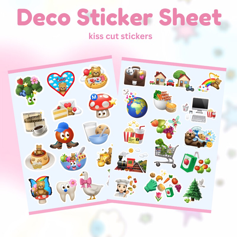

CUTE DECO STICKER SHEET / KAWAII DECO STICKER FOR JOURNALING SCRAPBOOK