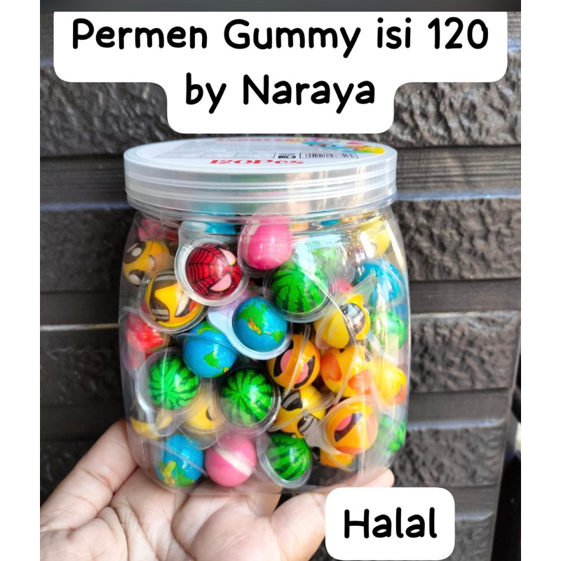 

NARAYA Permen Gummy isi 120pcs | Permen Bola | Permen Naraya