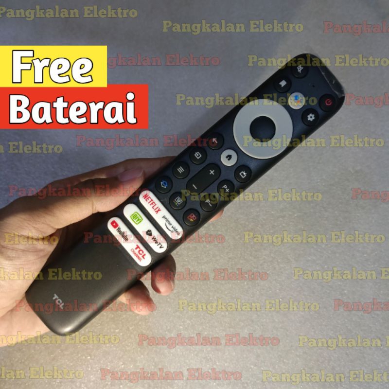REMOTE TV TCL ANDROID SMART TV ORIGINAL ASLI RC902V FREE BATU BATERAI REMOT TV TCL ANDROID TV ORIGIN