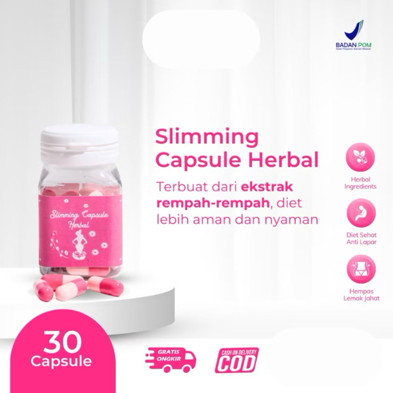 slimming capsul herbal isi 30 kapsul pelangsing badan herbal diet terbaik