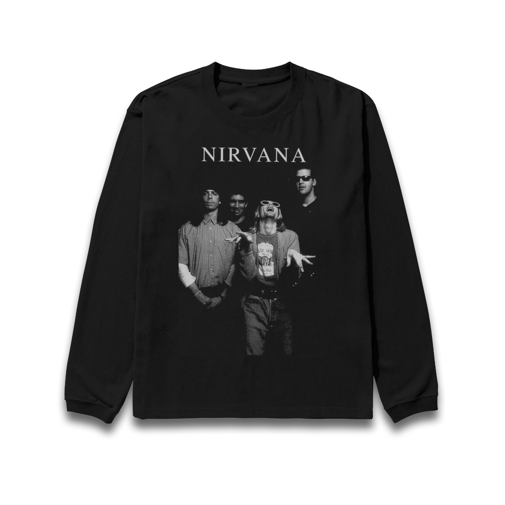 Long sleeve Band Nirvana - Cotton 24s Kaos Panjang