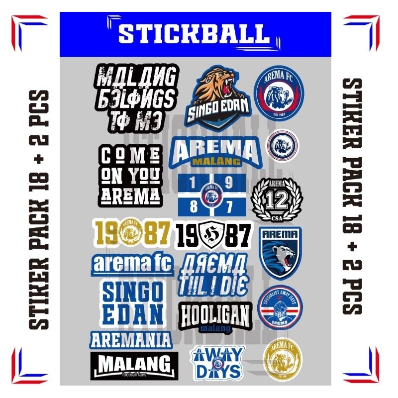

20 STIKER AREMA FC INDONESIA AREMANIA 1987