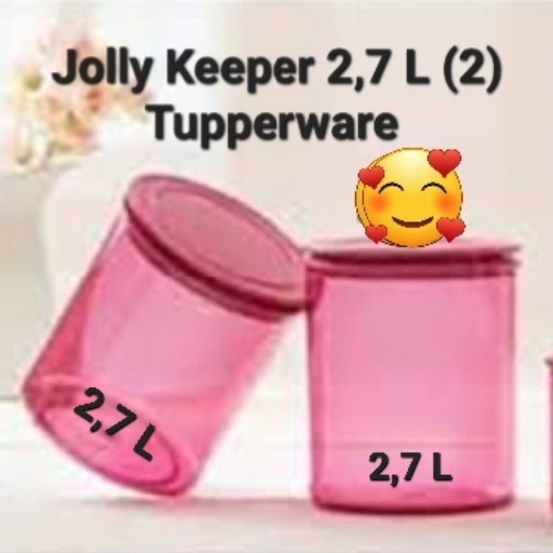Toples Jolly Keeper 2,7 L (2) Tupperware ( FREE Bubble Warp )