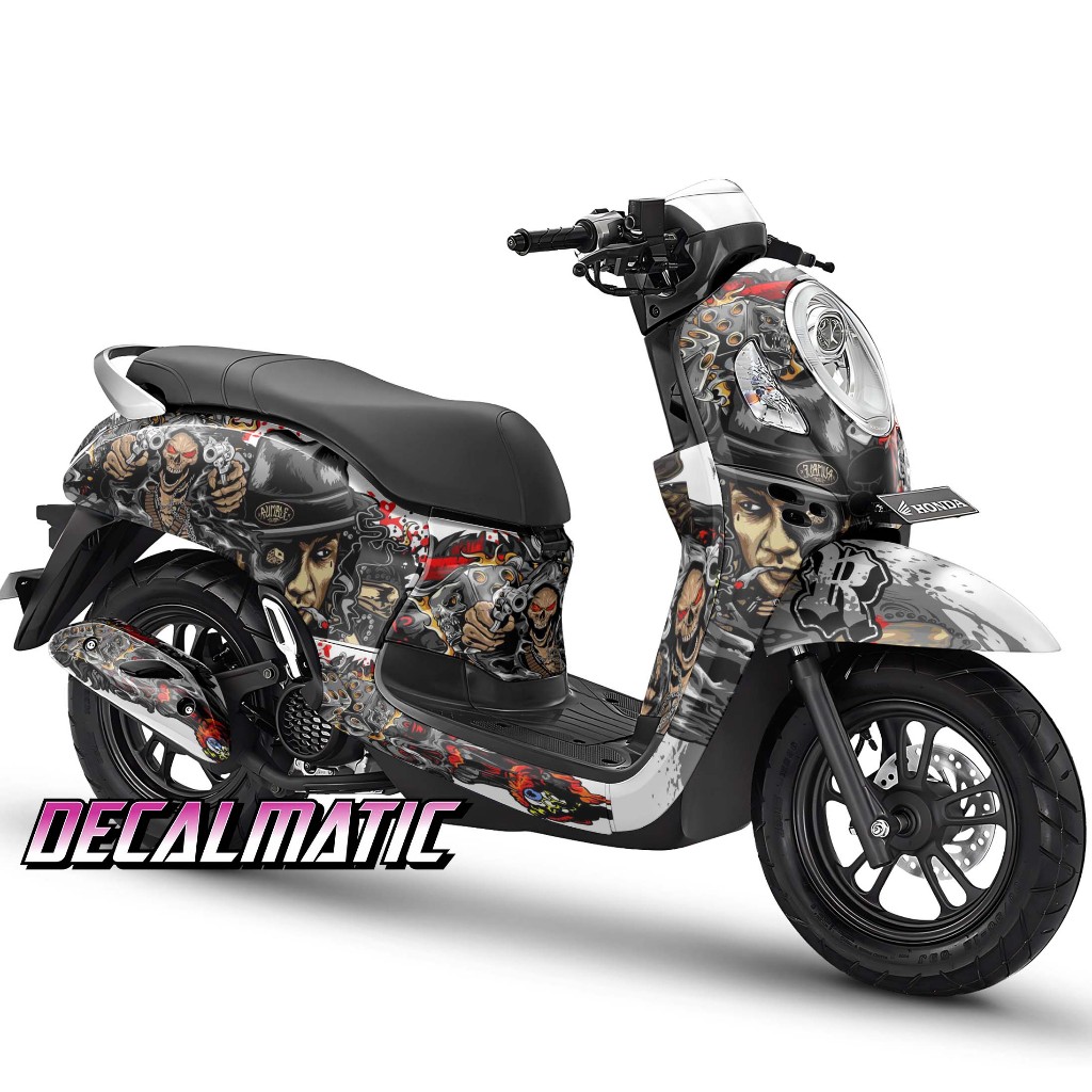 Sticker Stiker Full Body Decal Scoopy New FI 2012-2022 Jerinx Tengkorak Terbaru
