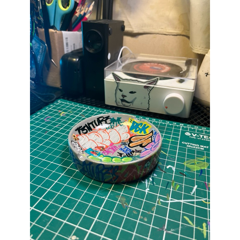 Asbak Graffiti | Ashtray | Asbak | Clay | Clay art | Clay custom | Asbak Skena | Asbak Y2K