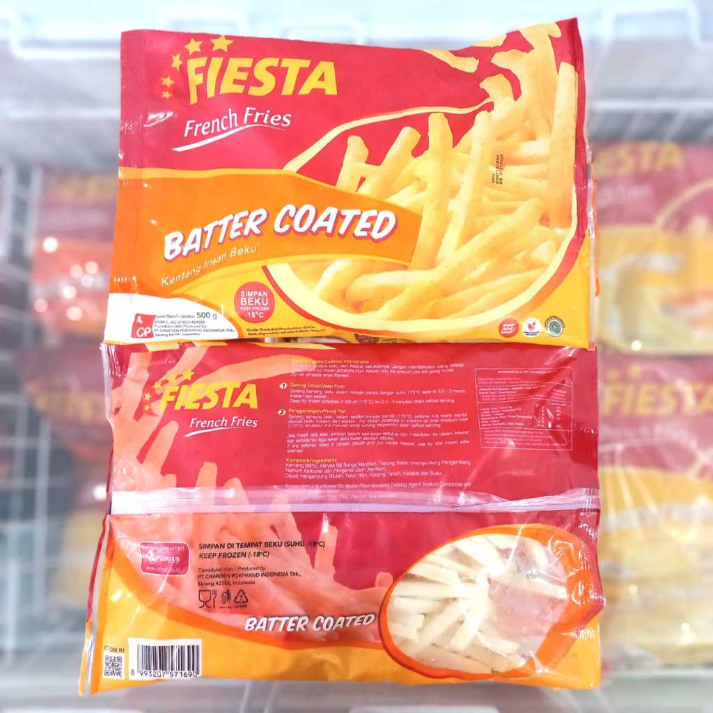 

Fiesta French Fries Batter Coated Kentang Goreng Berbumbu 500gr