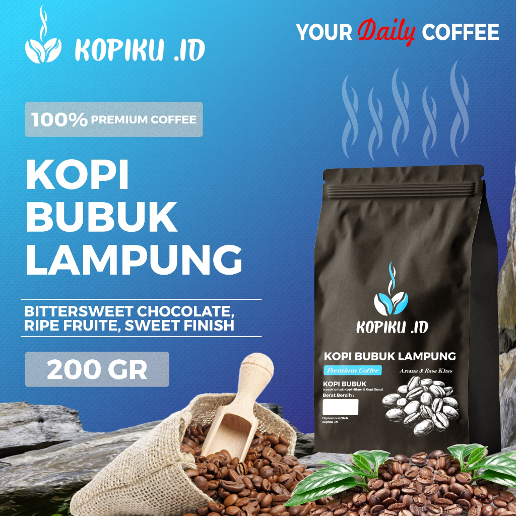 

Kopiku.id - Bubuk Lampung Premium Kopi 200gr