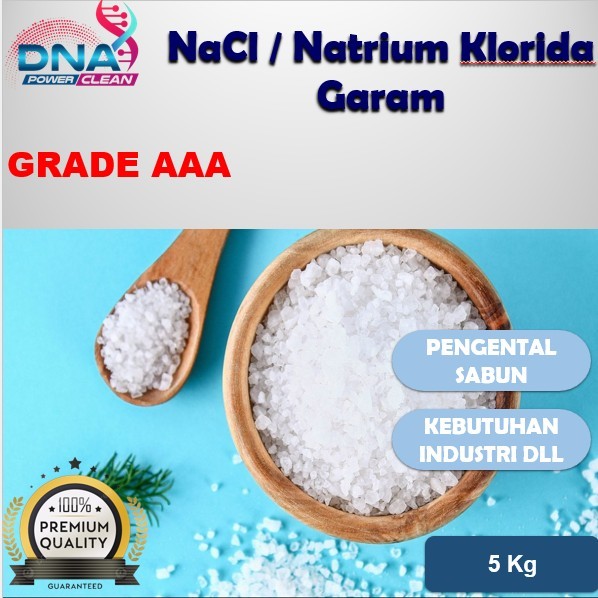 

[DNA] NaCl 5 Kg / Garam / Natrium Klorida / Sodium Chloride / Non Yodium Bahan Kimia