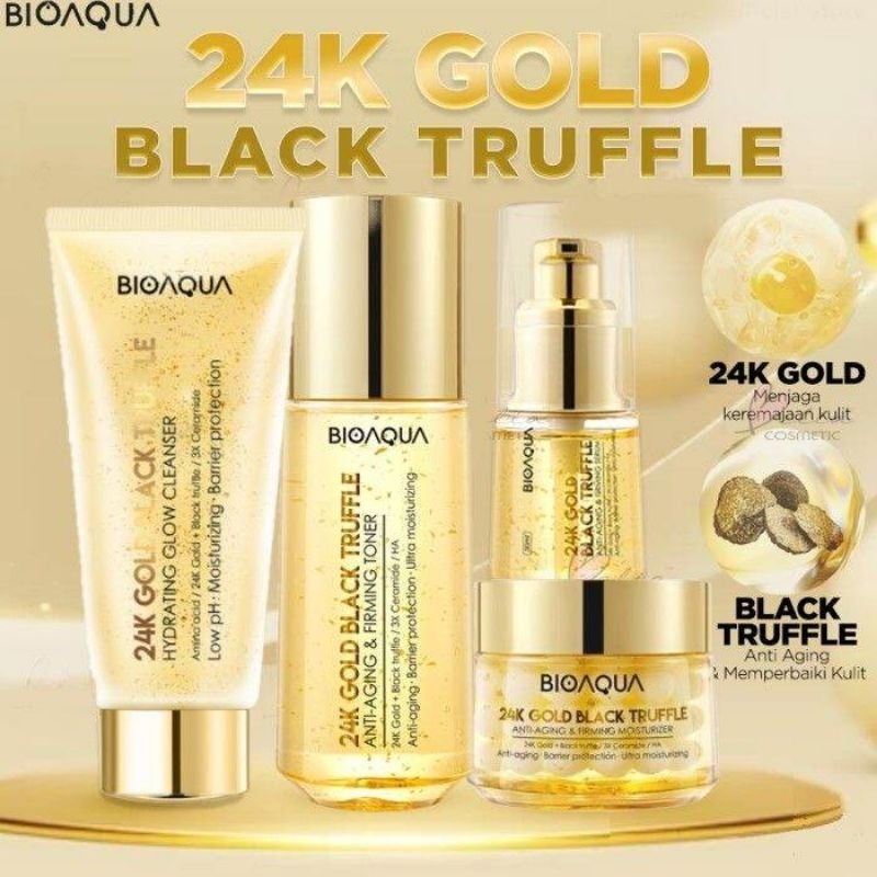(BPOM) Bioaqua 24k Gold -Toner- Serum- Moisturizer- Cleanser