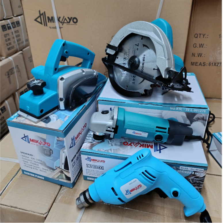 PAKET TUKANG KAYU PROMO PAKET TUKANG KAYU Mesin Serut KAIROS +Gerinda 4 inch KAIROS + Mesin Bor 10mm