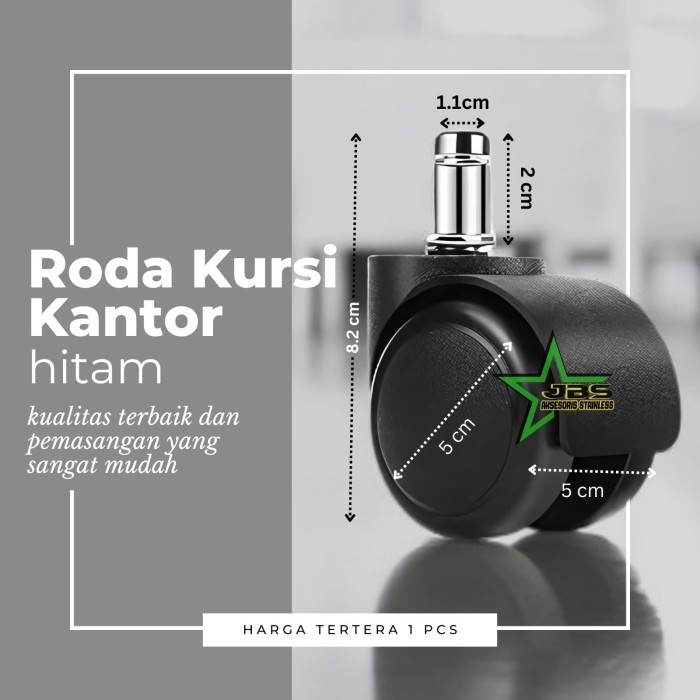 RODA KURSI KANTOR TANCAP LIST KARET HITAM -RODA KURSI KANTOR - RODA KURSI GAMING - RODA KURSI