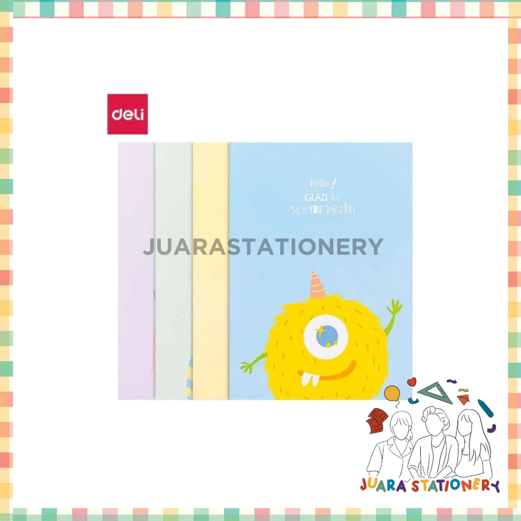 

1216 Notebook Note book B5 Deli Monster PREMIUM Kertas TEBAL / Buku Tulis / Buku Sekolah Catatan / Memo / Buku Diary / Diary