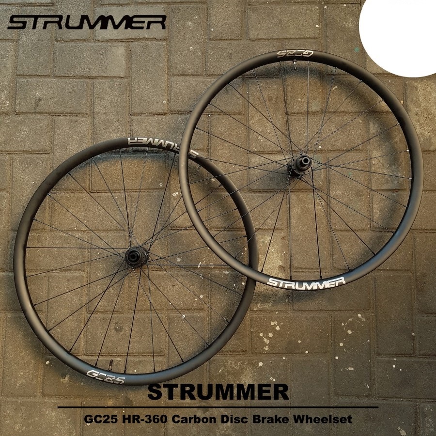 WHEELSET STRUMMER GC25 HR-360 CARBON DISC BRAKE FOR MTB GRAVEL BIKE TUBELESS READY