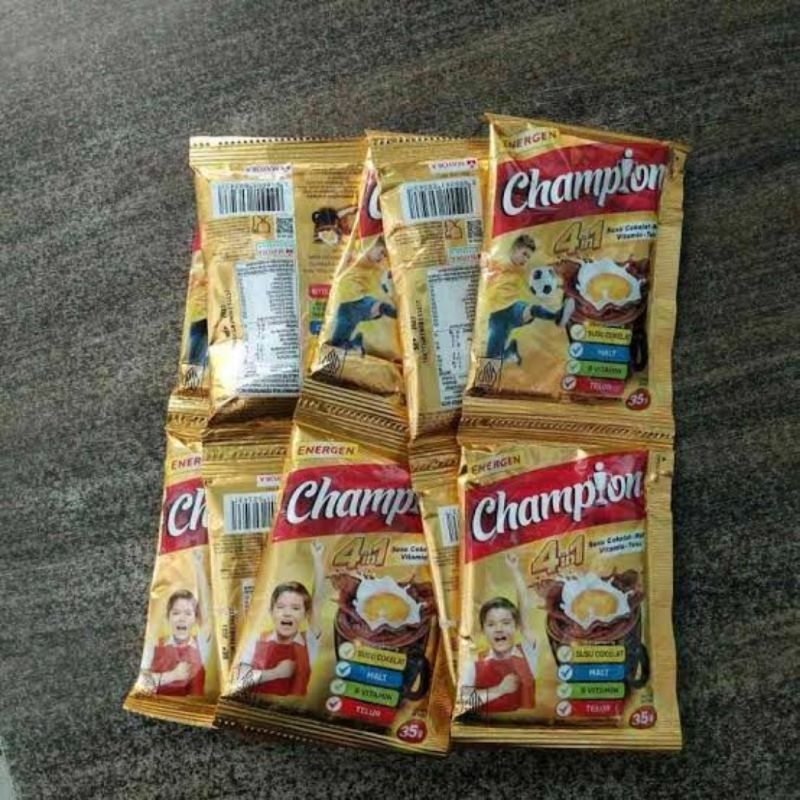 

CHAMPION ENERGEN COKLAT 4 in 1 RENCENG ISI 10PCS x 30Gr