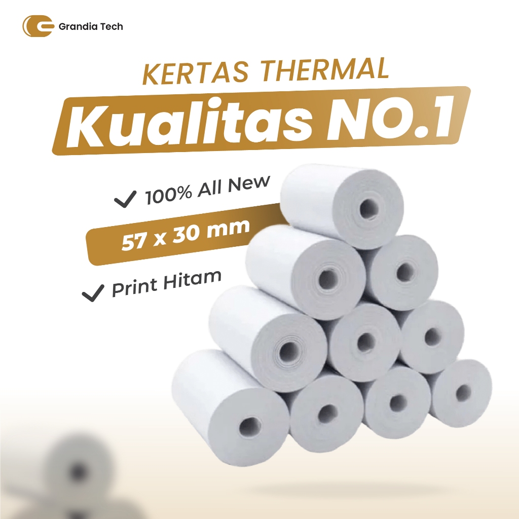 

Kertas Thermal 57x30mm Printer Kasir Depot / Restaurant / Cafe