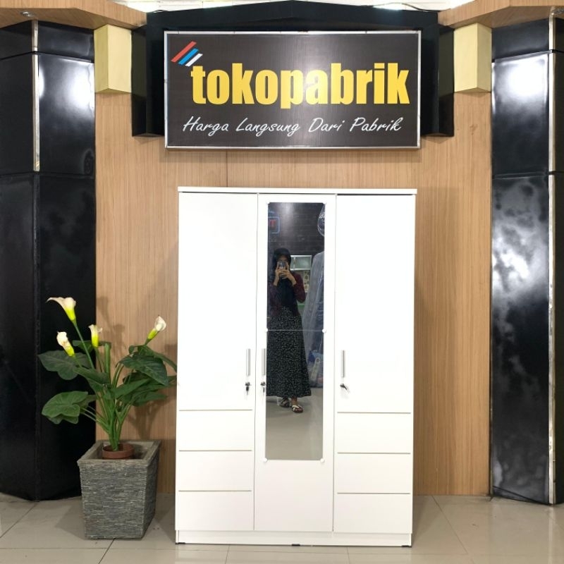 Gstar Lcbp karin putih  / Lemari pakaian 3 pintu / lemari baju / lemari olympik / lemari plastik / l